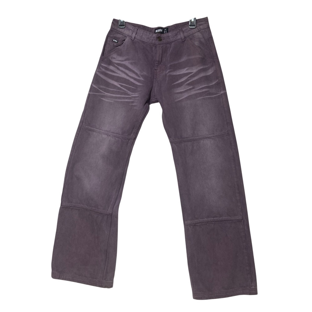 Minga London Purple Carpenter Pants Double Knee Wide‎ Leg Whiskered  28 Portugal